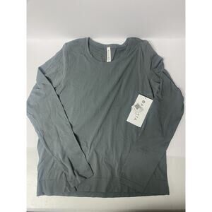 Athleta In Motion Seamless Top Navy Heather L NWT Long Sleeve 24795